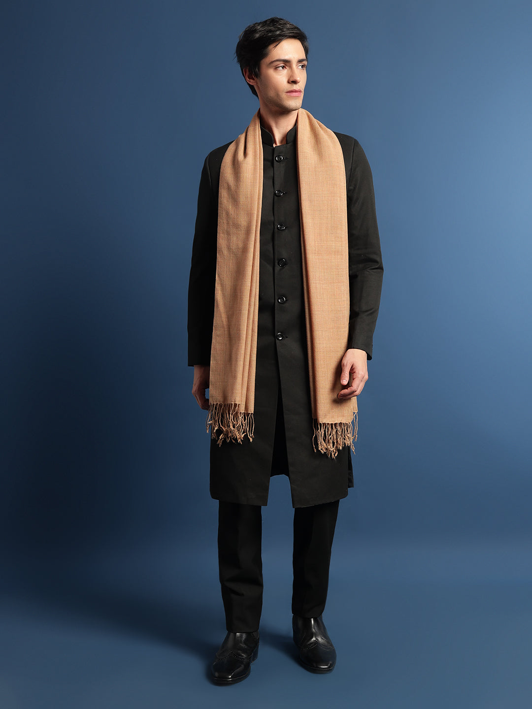 Men Rahmat Fine Wool Melange Stole (Size: 71x203 Cm)