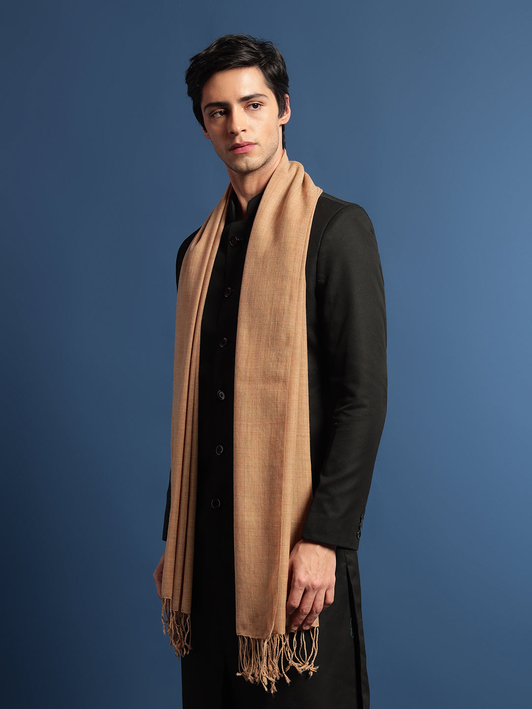 Men Rahmat Fine Wool Melange Stole (Size: 71x203 Cm)